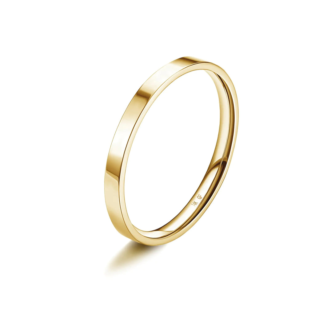 2mm 14K Gold Filled Rings - Size 8