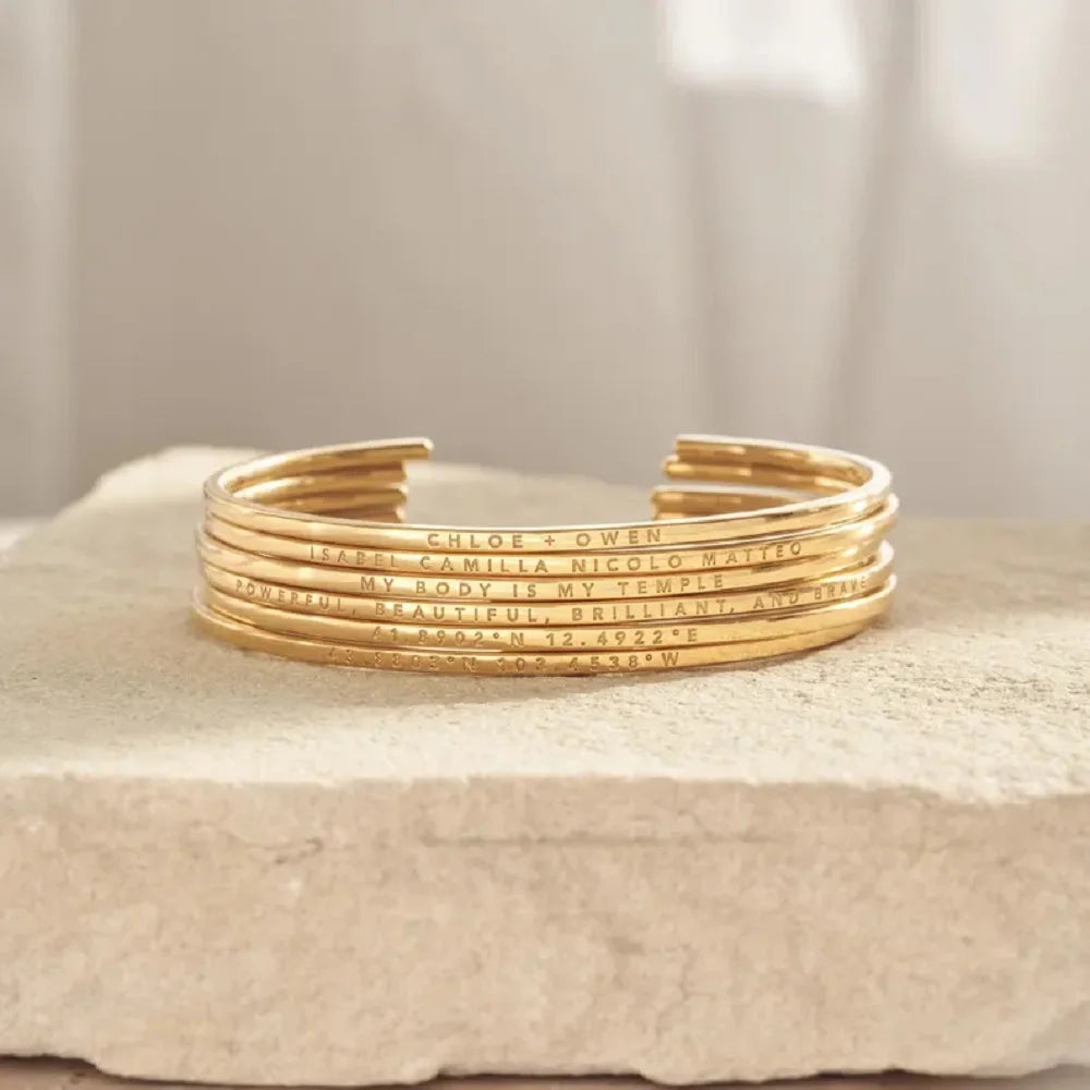 Engraved Bangle - Stainless Steel